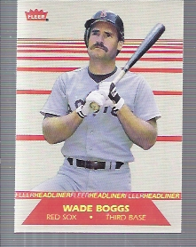 1987 Fleer Headliners #1 Wade Boggs