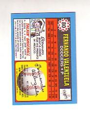 1988 Topps UK Minis Tiffany #80 Fernando Valenzuela back image