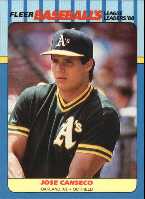 1988 Fleer League Leaders #4 Jose Canseco