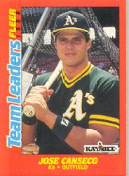 1988 Fleer Team Leaders #3 Jose Canseco