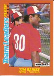 1988 Fleer Team Leaders #27 Tim Raines