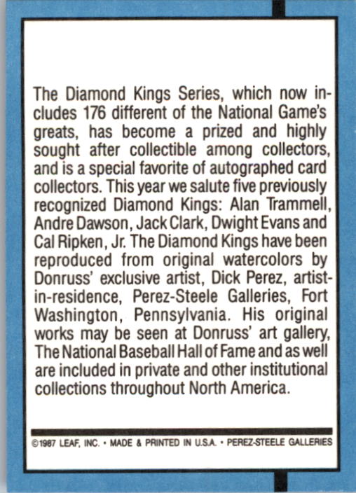 1988 Donruss #27 DK Checklist 1-26