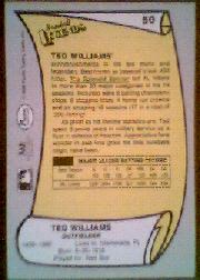 1988 Pacific Legends I #50 Ted Williams back image