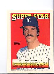 1988 Topps/O-Pee-Chee Sticker Backs #61 Ron Guidry