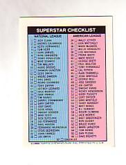 1988 Topps/O-Pee-Chee Sticker Backs #67 Checklist