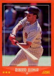 1988 Score Rookie/Traded Glossy #105T Roberto Alomar