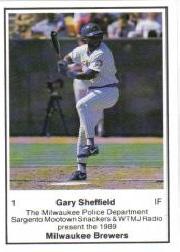 1989 Brewers Police #1 Gary Sheffield