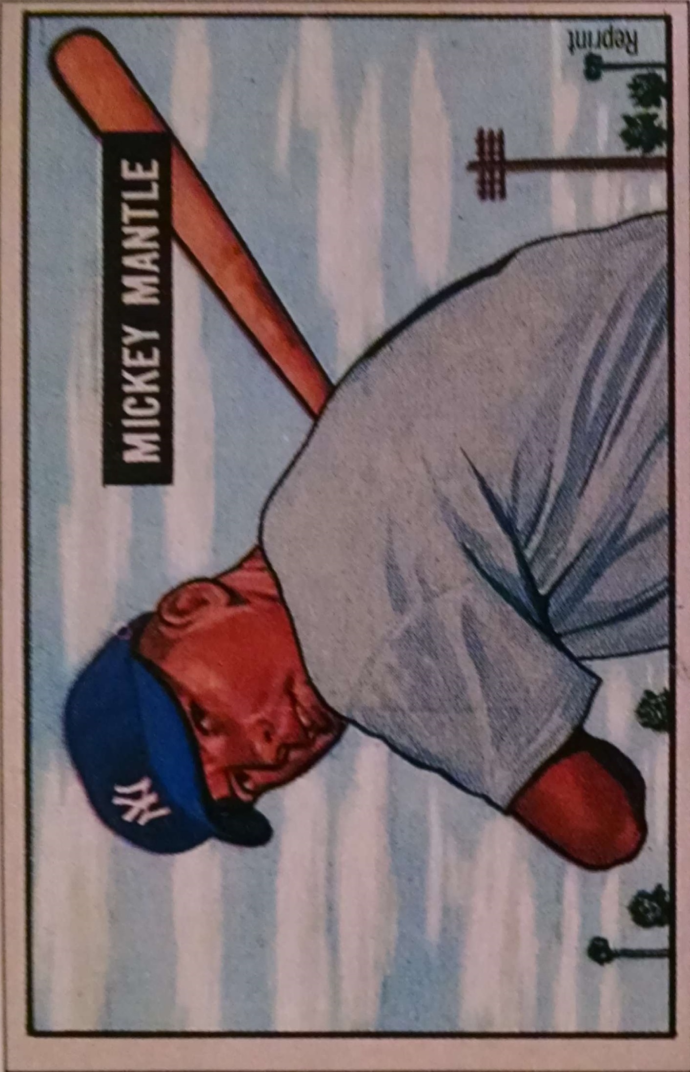 1989 Bowman Reprint Inserts #5 Mickey Mantle 51