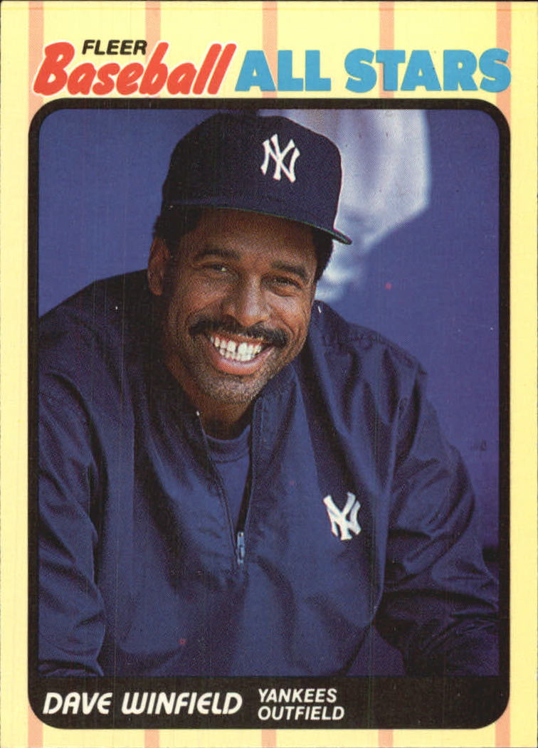 1989 Fleer Baseball All-Stars #44 Dave Winfield