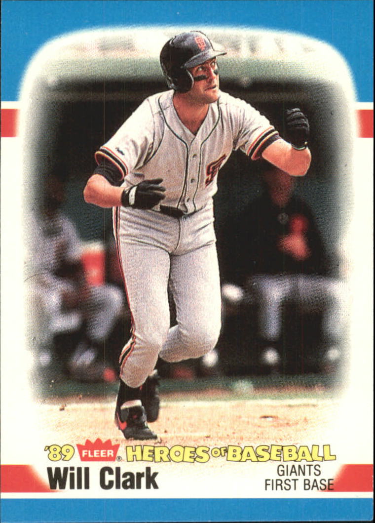 1989 Fleer Heroes of Baseball #7 Will Clark