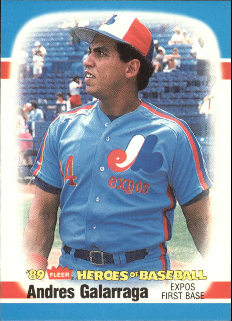 1989 Fleer Heroes of Baseball #16 Andres Galarraga