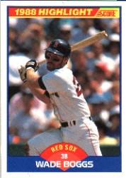 1989 Score #654B Wade Boggs HL COR