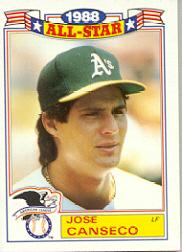 1989 Topps Glossy All-Stars #6 Jose Canseco