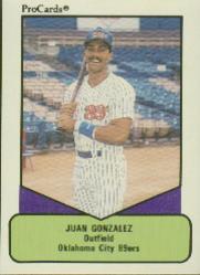 1990 ProCards AAA #690 Juan Gonzalez