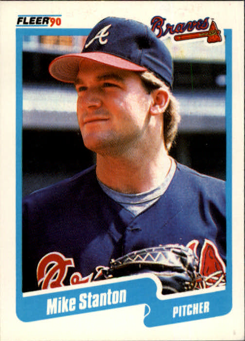 1990 Fleer #596 Mike Stanton RC UER/(No comma between/city and state)
