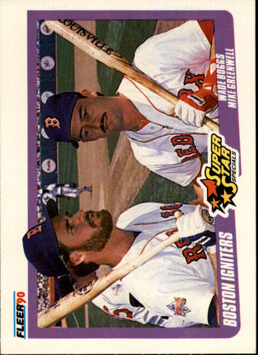 1990 Fleer #632 Wade Boggs/Mike Greenwell