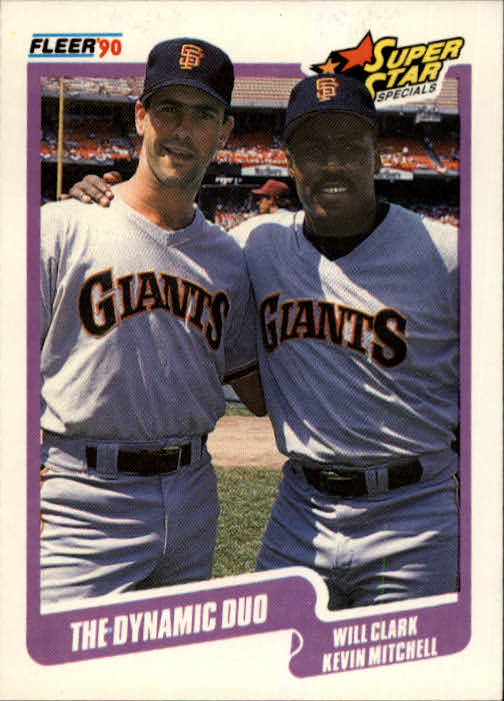 1990 Fleer #637 Will Clark/Kevin Mitchell