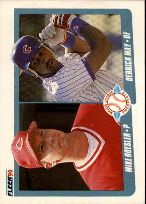 1990 Fleer #645 Mike Roesler RC/Derrick May
