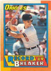 1990 Topps Tiffany #8 Cal Ripken RB