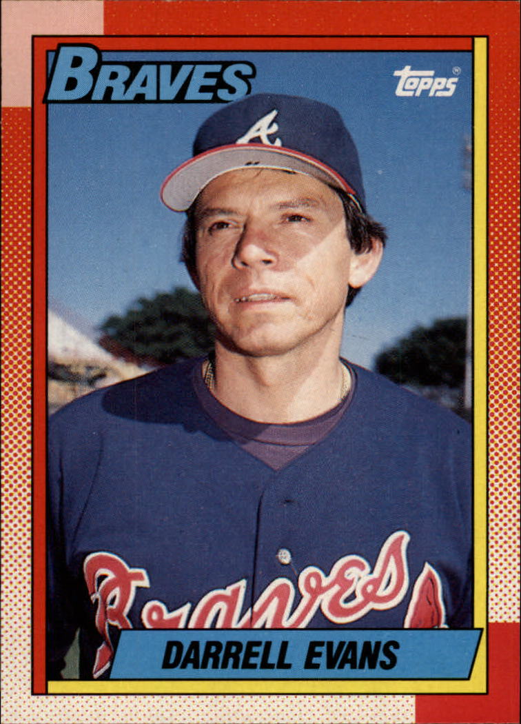 1990 O-Pee-Chee #55 Darrell Evans UER/(HR total should be/414& not 4