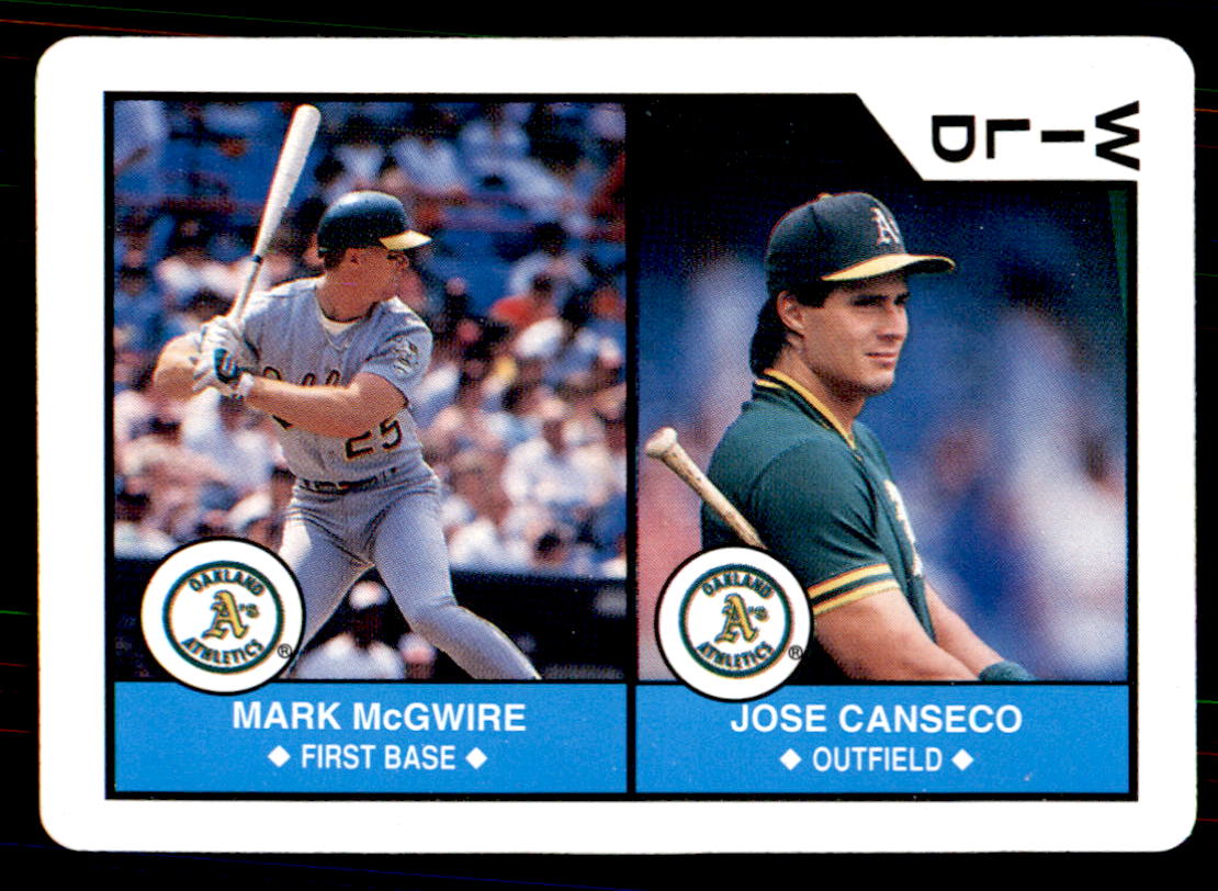 1990 U.S. Playing Cards All-Stars #WCO Wild Card/Mark McGwire/Jose Canseco