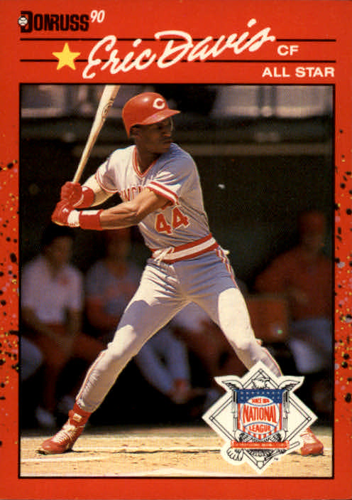 1990 Donruss #695A Eric Davis AS/(Recent Major/League Performance)