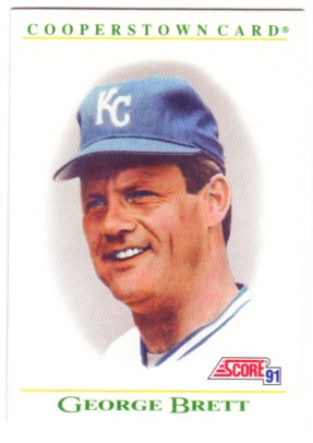 1991 Score Cooperstown #B5 George Brett