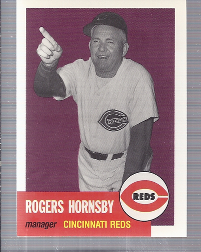 1991 Topps Archives 1953 #289 Rogers Hornsby MG front image