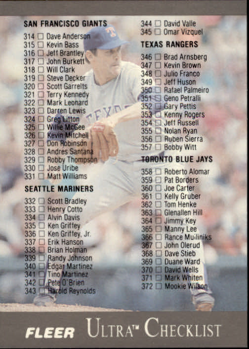 1991 Ultra #400 Nolan Ryan CL