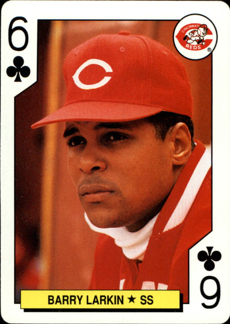 1991 U.S. Playing Cards All-Stars #6C Barry Larkin