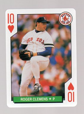 1991 U.S. Playing Cards All-Stars #10H Roger Clemens