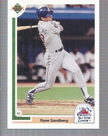 1991 Upper Deck Silver Sluggers #SS8 Ryne Sandberg
