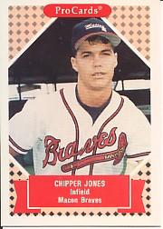 1991-92 ProCards Tomorrow's Heroes #190 Chipper Jones