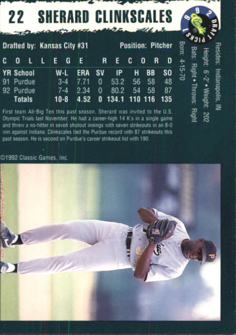 1992 Classic Draft Picks Baseball Card Pick eBay