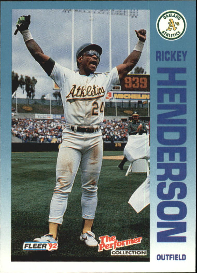 1992 Fleer Citgo The Performer #17 Rickey Henderson