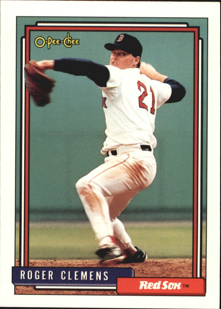 1992 O-Pee-Chee #150 Roger Clemens UER/(League leading ERA in/1990 no