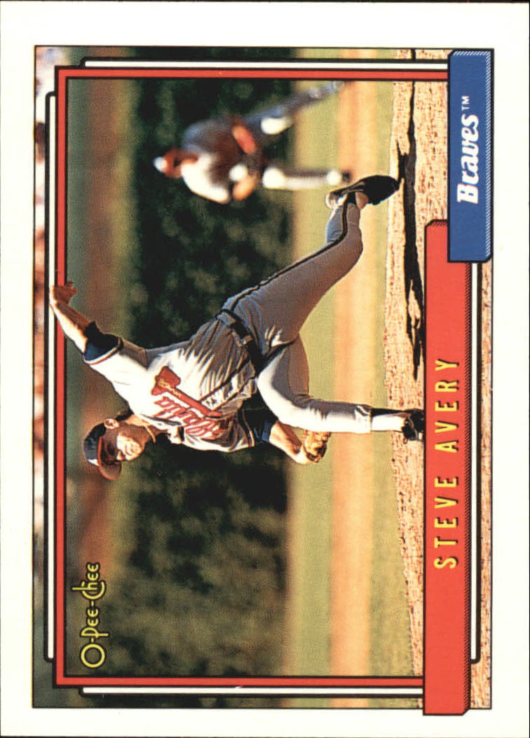 1992 O-Pee-Chee #574 Steve Avery UER/(Should be 13 games/for Durham i