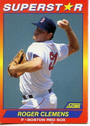 1992 Score 100 Superstars #74 Roger Clemens