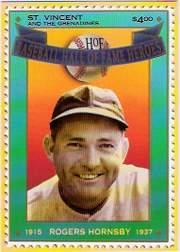 1992 St. Vincent HOF Heroes Stamps #6 Rogers Hornsby