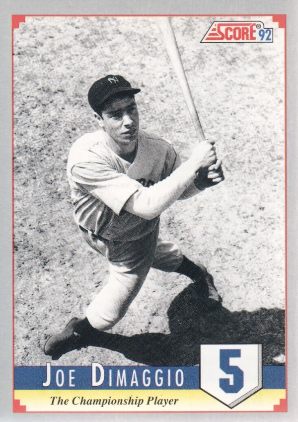 1992 Score Factory Inserts #B14 Joe DiMaggio