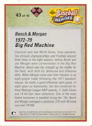 1992 Upper Deck Bench/Morgan Heroes #43 J.Bench/J.Morgan back image