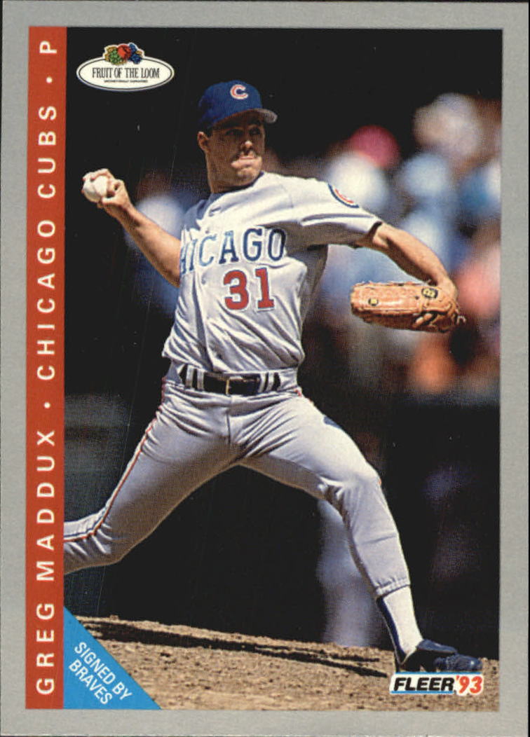 1993 Fleer Fruit of the Loom #39 Greg Maddux