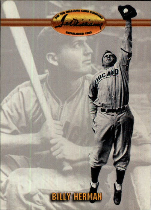 1993 Ted Williams #21 Billy Herman UER/(Ted Williams/stats on back)