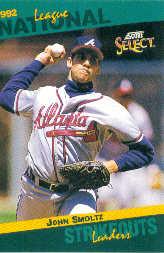 1993 Select Stat Leaders #76 John Smoltz