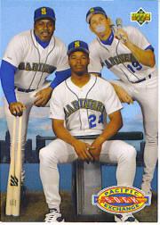 1993 Upper Deck Gold Hologram #55 Griffey/Buhner/Mitchell