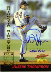 1994 Signature Rookies Signatures #25 Justin Thompson