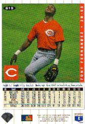 1994 Collector's Choice Silver Signature #619 Tony Fernandez back image