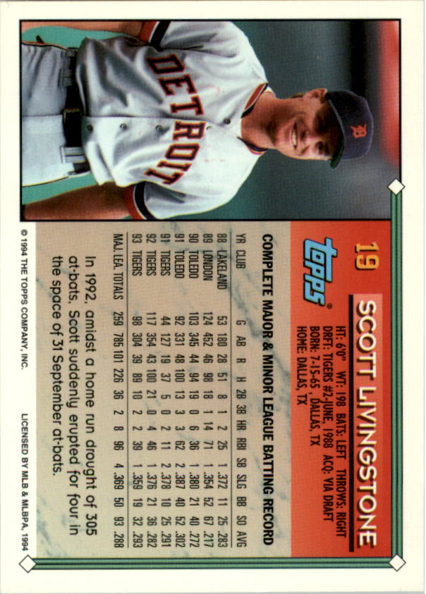 1994 Topps #19 Scott Livingstone