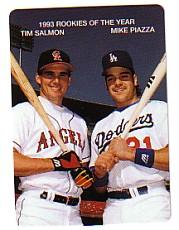 1994 Mother's Piazza/Salmon #1 Mike Piazza/Tim Salmon/(Bats on shoulders,/faci