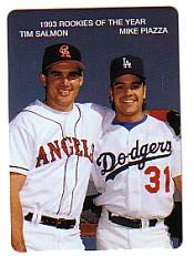 1994 Mother's Piazza/Salmon #2 Mike Piazza/Tim Salmon/(With arms draped/over e